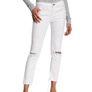 Rag & Bone Distressed Dre Low-Rise Ankle Slim Boyfriend Jeans Size 26